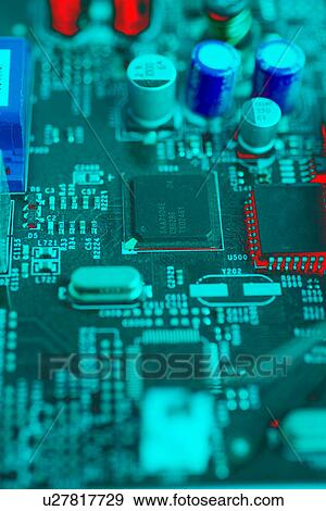 Stock Photo - board, bw, celerity, circuit, computer, diode, dock. Fotosearch