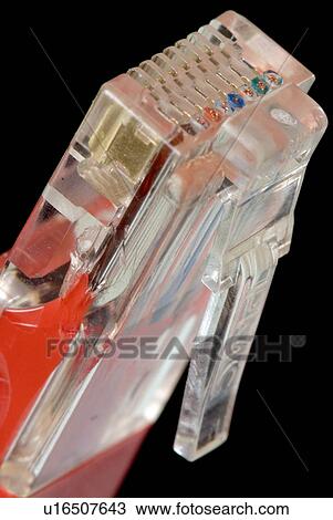 Stock Image - data, cable, connector, computer, communication, data communication, adsl. Fotosearch