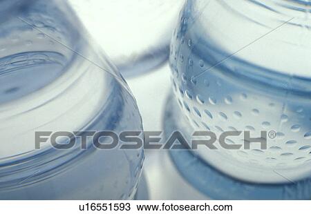 Stock Image - beverage, bottle, bottles, clear, detail, detial. Fotosearch