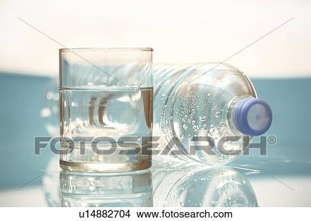 Picture - beverage, bottle, calories, drink, fresh, germany, glass. Fotosearch