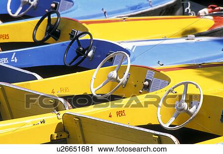 Stock Image - bregenz, austria, boats, boat rental, boat, calf, amusement. Fotosearch