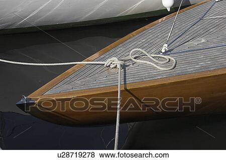 fest, tau, anchored, boat, bow, brown, deck View Large Photo Image Stock Photo - fest, tau, anchored, boat, bow, brown, deck. Fotosearch