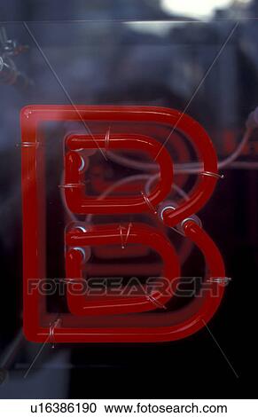 Stock Image - buchstabe, schriftzeichen, alphabetic, bar, Bernhard. Fotosearch