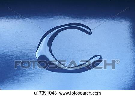 Stock Image - schriftzeichen, buchstabe, alphabetic, Bernhard, blue. Fotosearch