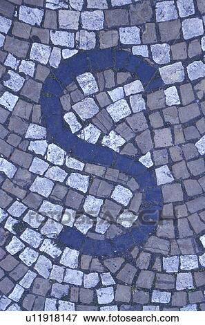Stock Photo - schriftzeichen, buchstabe, alphabetic, Bernhard, blue, character. Fotosearch