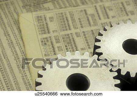 Stock Photograph - Bernhard, business, CLOSE, close-up, cogwheel. Fotosearch