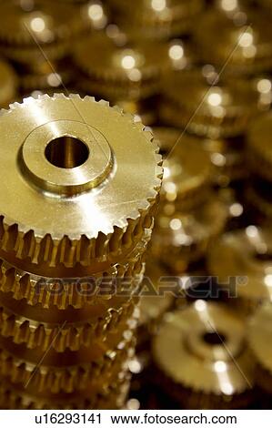 Stock Image - cogwheel, arrangement, clockwork, circle, bearing, concept, apparatus. Fotosearch