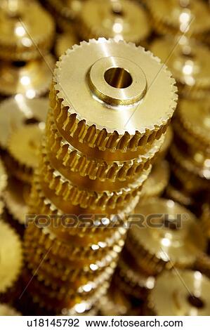 Stock Image - cogwheel, arrangement, clockwork, circle, bearing, concept, apparatus. Fotosearch