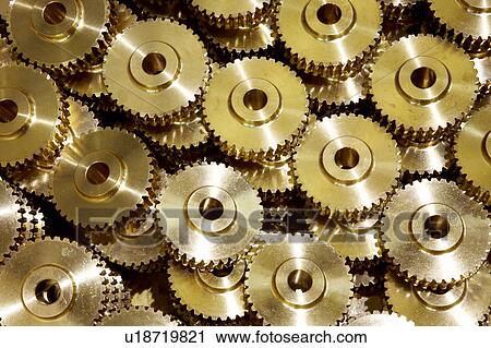 Stock Image - cogwheel, arrangement, clockwork, circle, bearing, concept, apparatus. Fotosearch