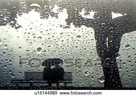 Stock Photo - bench, Bernhard, black, cold, cool, couple. Fotosearch
