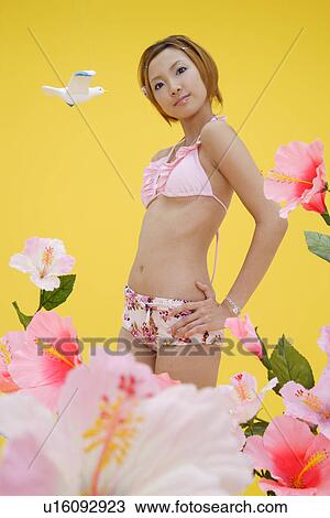 Portrait of a teenage girl in bikini View Large Photo Image Stock Image - Portrait of a teenage girl in bikini. Fotosearch