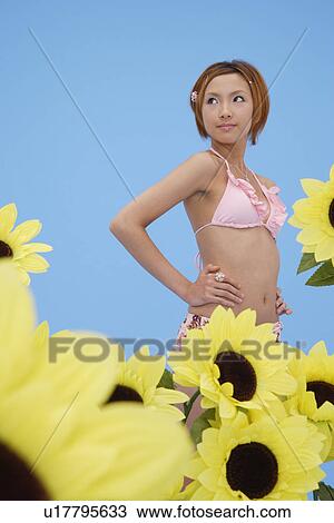 Portrait of a teenage girl in bikini View Large Photo Image Stock Image - Portrait of a teenage girl in bikini. Fotosearch