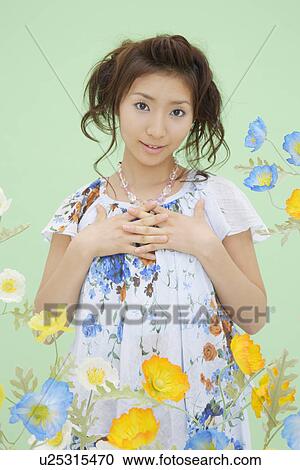 Stock Image - Portrait of a teenage girl. Fotosearch