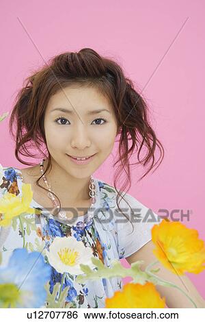 Stock Photograph - Portrait of a teenage girl. Fotosearch