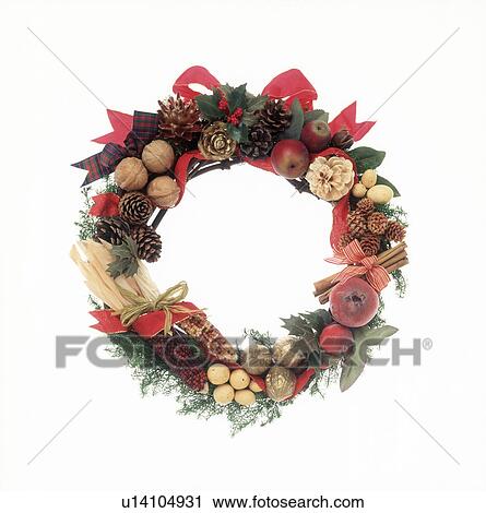 Stock Image - Close-up of a beautiful wreath. Fotosearch