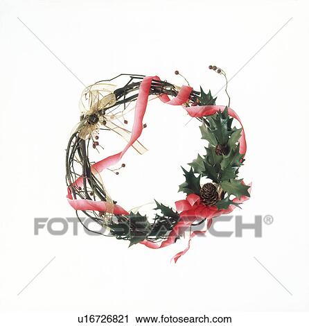 Stock Image - Close-up of a beautiful wreath. Fotosearch