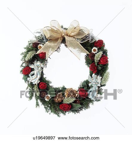 Stock Photo - Close-up of a beautiful wreath. Fotosearch