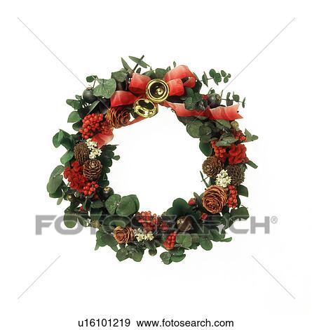 Stock Photo - Close-up of a colorful wreath. Fotosearch