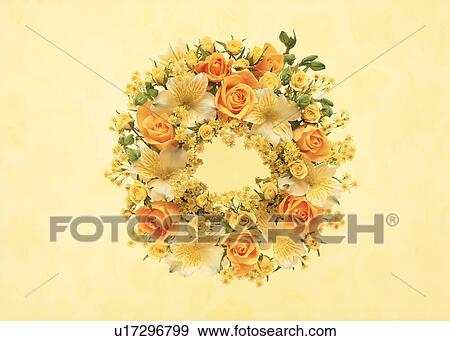 Close-up of a colorful wreath View Large Photo Image Stock Photo - Close-up of a colorful wreath. Fotosearch