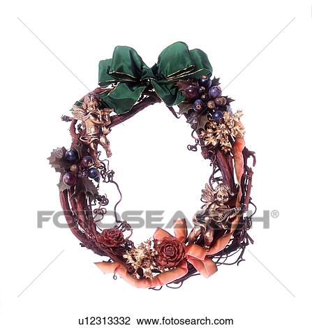 Stock Image - Close-up of a wreath. Fotosearch