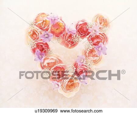 View of a heart-shaped garland. View Large Photo Image Stock Photo - View of a heart-shaped garland.. Fotosearch
