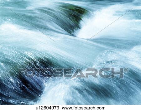 Stock Photo - View of a rapid. Fotosearch