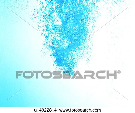 Picture - View of splattered water (digital composite). Fotosearch