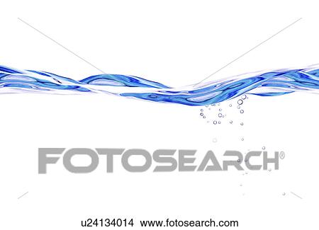 Picture - View of clear water surface digital composite. Fotosearch