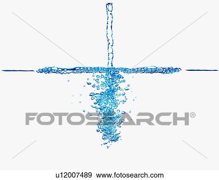 View of splattered water digital composite View Large Photo Image Stock Photo - View of splattered water digital composite. Fotosearch