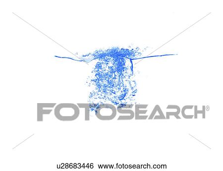 Stock Photograph - View of splattered water digital composite. Fotosearch