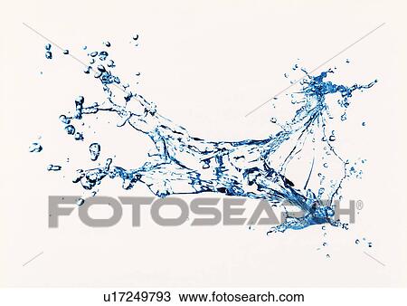 Stock Image - View of water splattering digital composite. Fotosearch