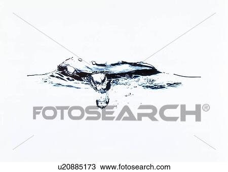 Stock Image - View of water splattering. Fotosearch