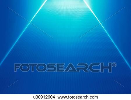 Picture - Blue Train Tracks. Fotosearch