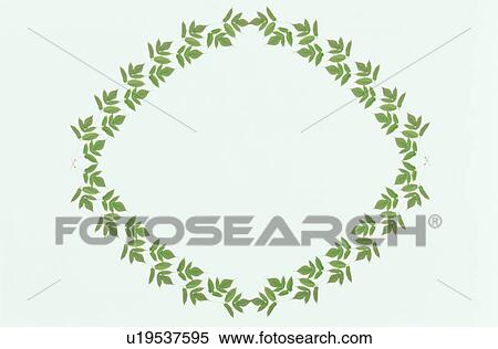 Stock Photography - The Frame Of Green Leaves. Fotosearch
