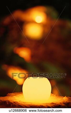 Stock Photograph - Yellow Circular Lamp. Fotosearch