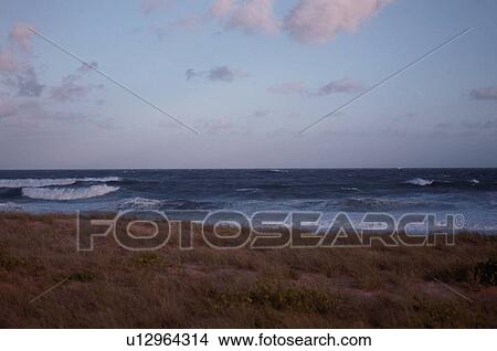 Beach In Evening View Large Photo Image Picture - Beach In Evening. Fotosearch