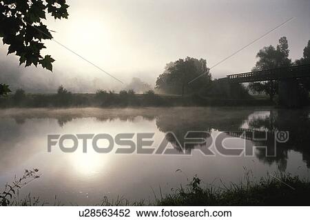 The Morning Sun And The River In France View Large Photo Image Stock Image - The Morning Sun And The River In France. Fotosearch