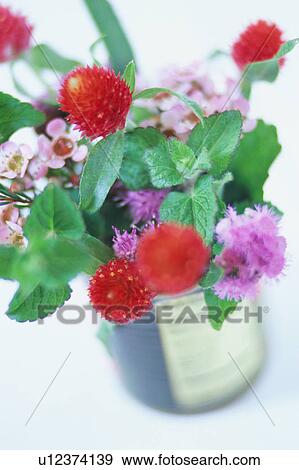 Stock Photo - Flower bouquet in can. Fotosearch