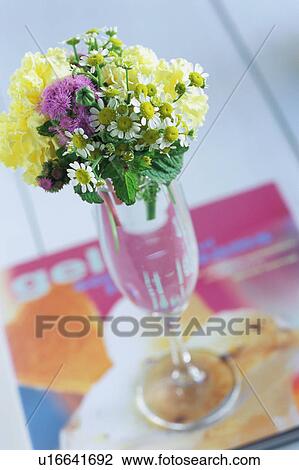 Stock Image - Flower bouquet in glass. Fotosearch