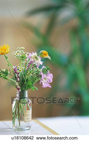 Stock Image - Flower bouquet in vase. Fotosearch