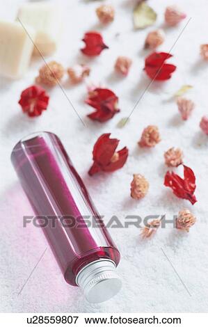Stock Photo - Bath oil and potpourri. Fotosearch