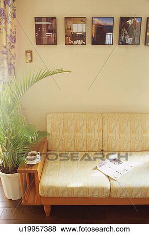 Sofa in living room View Large Photo Image Stock Photo - Sofa in living room. Fotosearch
