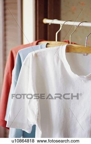 T-Shirts in closet View Large Photo Image Stock Photo - T-Shirts in closet. Fotosearch
