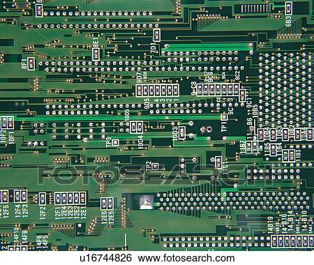 Stock Photograph - Close up of an integrated circuit board. Fotosearch