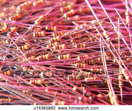 Stock Image - Large group of electric resistors gathered at one place. Fotosearch