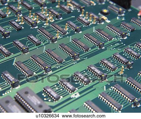 Picture - Small group of Integrated circuit on the board. Fotosearch