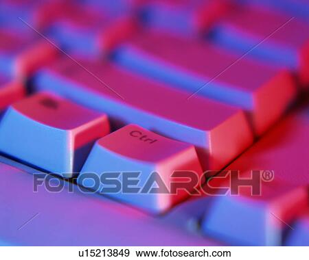 Stock Photo - Close up of the control key on the keyboard of a computer. Fotosearch