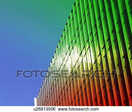 Low angle view of a modern building View Large Photo Image Stock Photograph - Low angle view of a modern building. Fotosearch