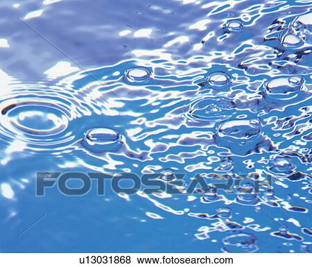 Stock Photo - Bubbles on water surface. Fotosearch