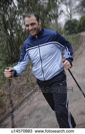 Male Nordic Walker View Large Photo Image Stock Image - Male Nordic Walker. Fotosearch
